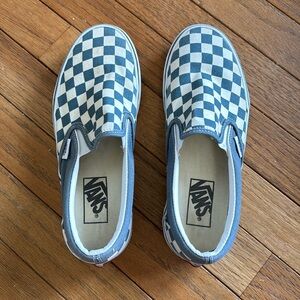 Blue Checkered Slip-On Vans